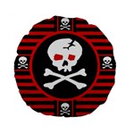 Skull Cross Standard 15  Premium Round Cushion 