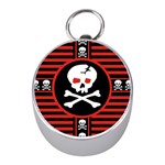 Skull Cross Silver Compass (Mini)