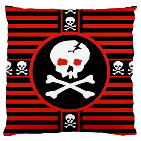 Skull Cross Large Flano Cushion Case (One Side) from ArtsNow.com Front