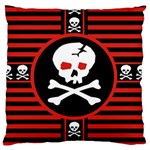 Skull Cross Large Flano Cushion Case (Two Sides)