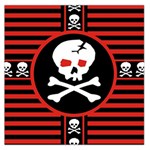 Skull Cross Large Satin Scarf (Square)