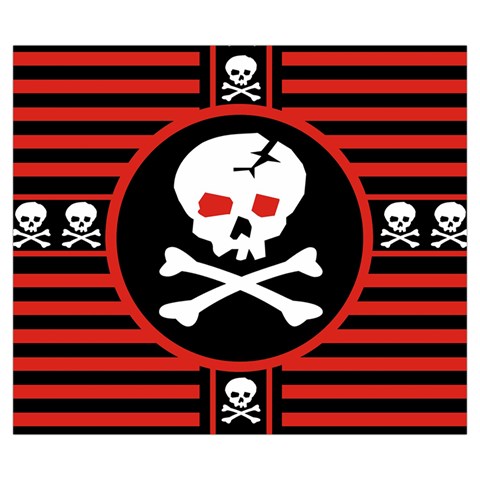 Skull Cross Zipper Large Tote Bag from ArtsNow.com Front
