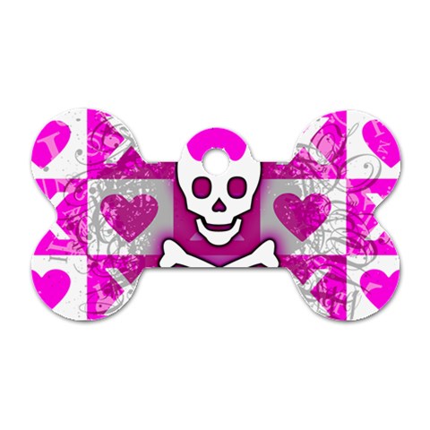 Skull Princess Dog Tag Bone (One Side) from ArtsNow.com Front