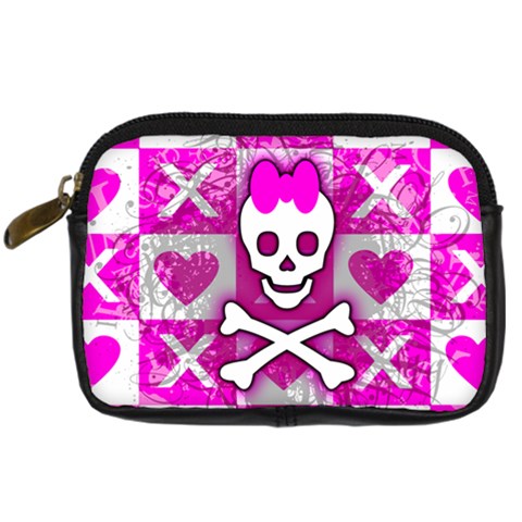 Skull Princess Digital Camera Leather Case from ArtsNow.com Front