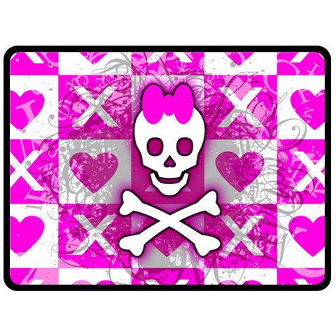Skull Princess Fleece Blanket (Large) from ArtsNow.com 80 x60  Blanket Front