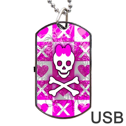 Skull Princess Dog Tag USB Flash (One Side) from ArtsNow.com Front