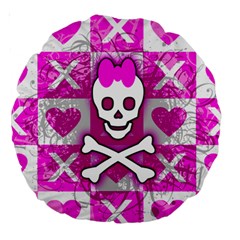 Skull Princess Large 18  Premium Round Cushion  from ArtsNow.com Front