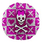 Skull Princess Large 18  Premium Round Cushion 