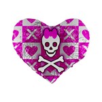 Skull Princess Standard 16  Premium Heart Shape Cushion 
