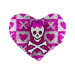 Skull Princess Standard 16  Premium Heart Shape Cushion 