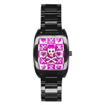 Skull Princess Stainless Steel Barrel Watch