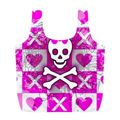 Skull Princess Full Print Recycle Bag (L) from ArtsNow.com Front