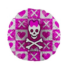 Skull Princess Standard 15  Premium Flano Round Cushion  from ArtsNow.com Front