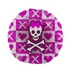 Skull Princess Standard 15  Premium Flano Round Cushion 