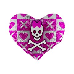 Skull Princess Standard 16  Premium Flano Heart Shape Cushion  from ArtsNow.com Front