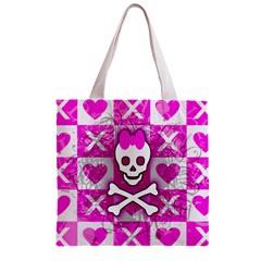 Skull Princess Zipper Grocery Tote Bag from ArtsNow.com Front