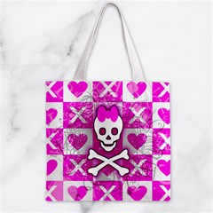 Skull Princess Zipper Grocery Tote Bag from ArtsNow.com Front