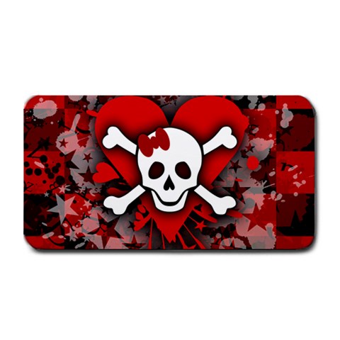 Skull Romance  Medium Bar Mat from ArtsNow.com 16 x8.5  Bar Mat