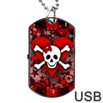 Skull Romance  Dog Tag USB Flash (Two Sides)