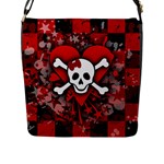 Skull Romance  Flap Closure Messenger Bag (L)