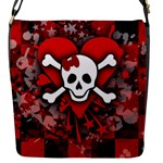 Skull Romance  Flap Closure Messenger Bag (S)