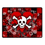 Skull Romance  Double Sided Fleece Blanket (Small)