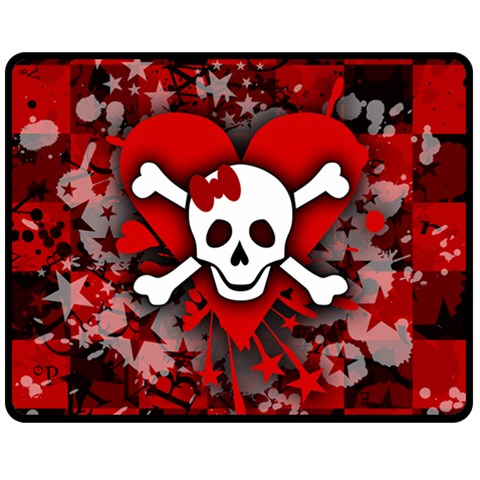 Skull Romance  Double Sided Fleece Blanket (Medium) from ArtsNow.com 58.8 x47.4  Blanket Front