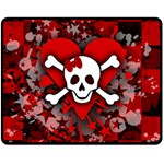 Skull Romance  Double Sided Fleece Blanket (Medium)