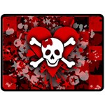 Skull Romance  Double Sided Fleece Blanket (Large)