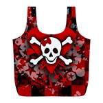 Skull Romance  Full Print Recycle Bag (L)