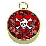 Skull Romance  Gold Compass