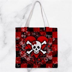 Skull Romance  Zipper Grocery Tote Bag from ArtsNow.com Back