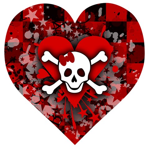 Skull Romance  Wooden Puzzle Heart from ArtsNow.com Front