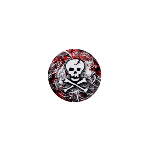 Skull Splatter 1  Mini Button from ArtsNow.com Front
