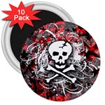 Skull Splatter 3  Magnet (10 pack)
