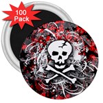 Skull Splatter 3  Magnet (100 pack)