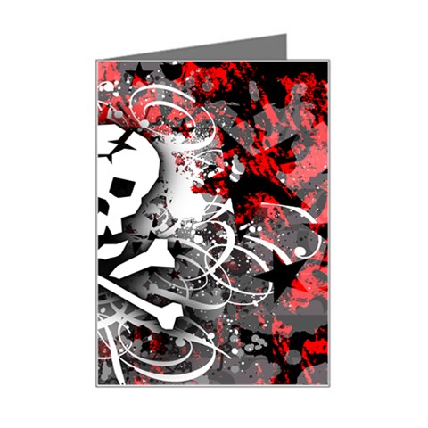 Skull Splatter Mini Greeting Card from ArtsNow.com Left