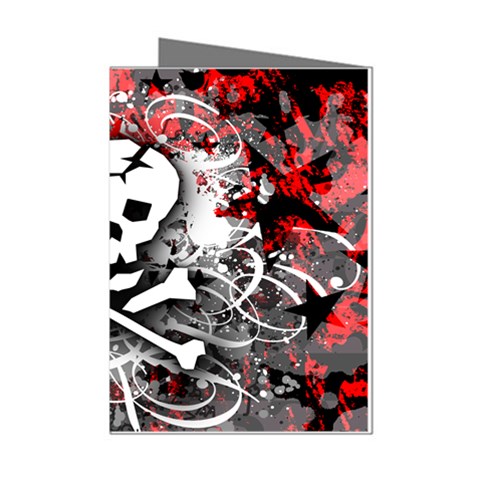 Skull Splatter Mini Greeting Cards (Pkg of 8) from ArtsNow.com Left