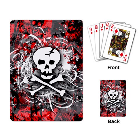 Skull Splatter Playing Cards Single Design (Rectangle) from ArtsNow.com Back