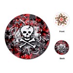 Skull Splatter Playing Cards Single Design (Round)