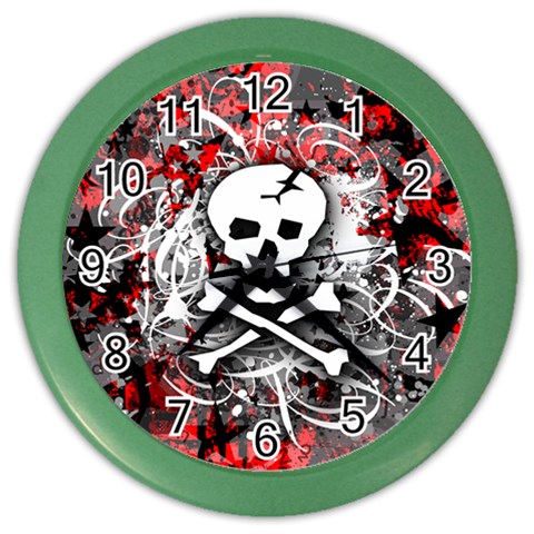 Skull Splatter Color Wall Clock from ArtsNow.com Front