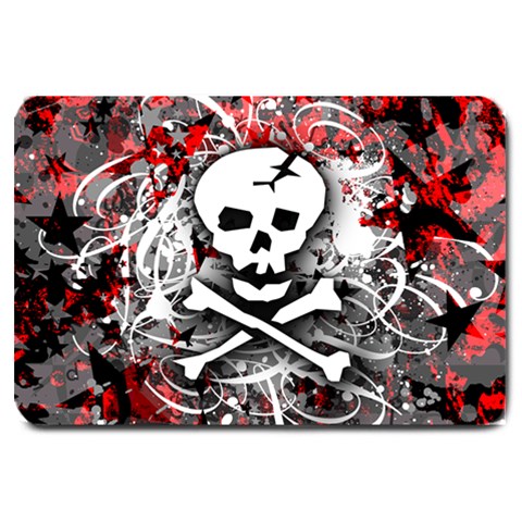 Skull Splatter Large Doormat from ArtsNow.com 30 x20  Door Mat