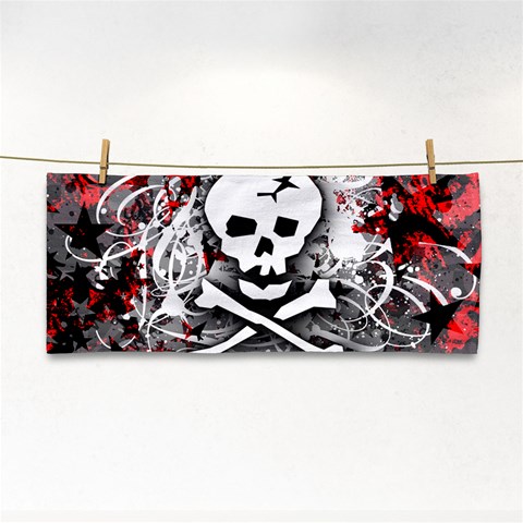 Skull Splatter Hand Towel from ArtsNow.com Front