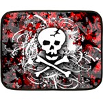 Skull Splatter Double Sided Fleece Blanket (Mini)