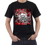 Skull Splatter Men s T-Shirt (Black)