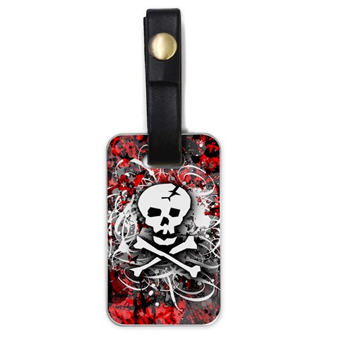 Skull Splatter Luggage Tag (one side) from ArtsNow.com Front