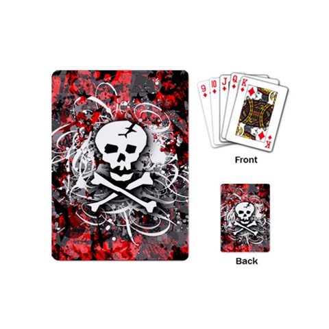 Skull Splatter Playing Cards Single Design (Mini) from ArtsNow.com Back