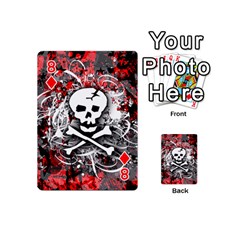 Skull Splatter Playing Cards 54 Designs (Mini) from ArtsNow.com Front - Diamond8
