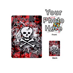 Skull Splatter Playing Cards 54 Designs (Mini) from ArtsNow.com Front - Club4