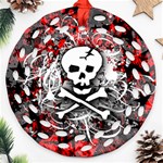 Skull Splatter Ornament (Round Filigree)